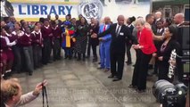 Theresa May shows off her moves in Cape Town