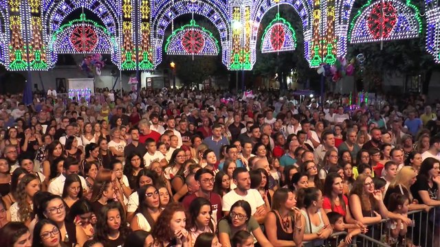 Gricignano (CE) - Festa di Sant'Andrea, Barbato sul palco di piazza municipio (25.08.18)