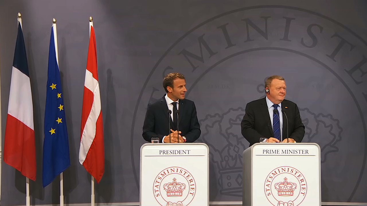 Conférence de presse conjointe d'Emmanuel Macron et de Lars Løkke Rasmussen, Premier ministre du Danemark
