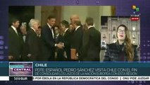 Pedro Sánchez inicia en Chile su gira por América Latina