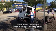 Genoa bridge- 'I was under the bridge when it collapsed' BBC News