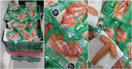 Funcionário de uma empresa de charcutaria deixa a sua marca pessoal no último dia de trabalho