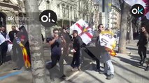 Los manifestantes de Tabarnia apaleados por separatistas denuncian a los Mossos por inacción