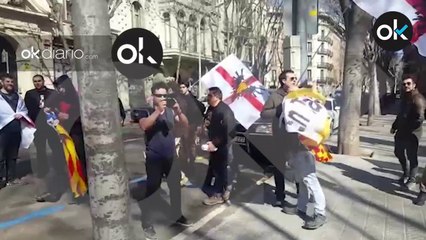 Los manifestantes de Tabarnia apaleados por separatistas denuncian a los Mossos por inacción