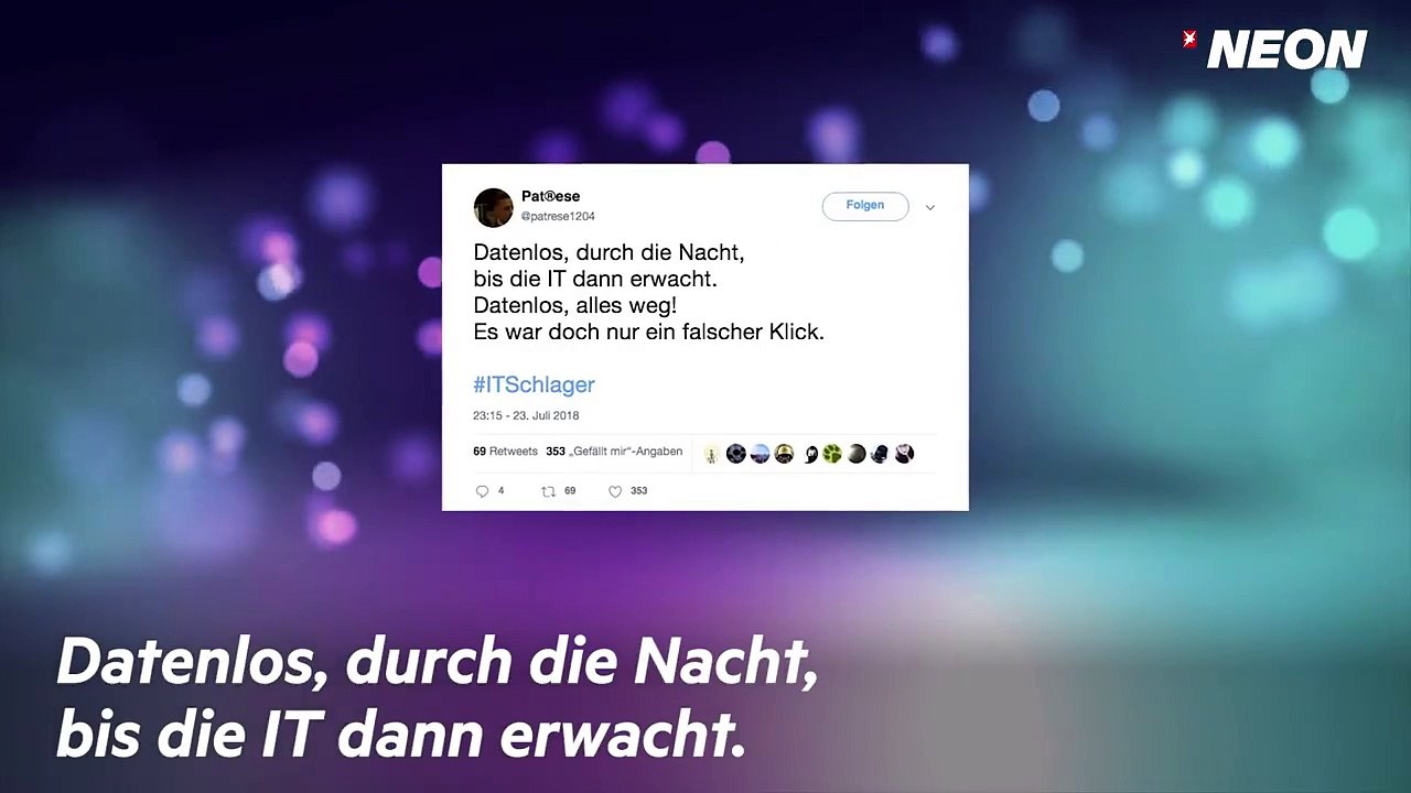 Witzig! Von 'Datenlos durch die Nacht' bis 'Er hat ein knallrotes Motherboard' ...