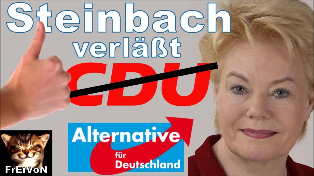 AfD soll in den Bundestag - Erika Steinbach verläßt CDU - Ihre Erklärung zum Ausstieg!
