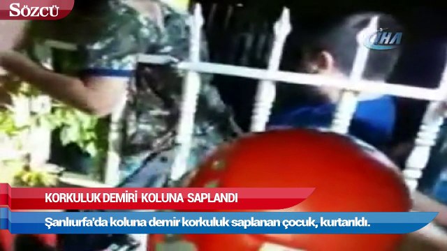 Üzerinden atlamak istediği korkuluk koluna saplandı
