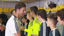 Primer entrenamiento de Xabi Alonso con el Infantil A del Real Madrid