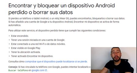 Localizar celular o dispositivo móvil extraviado o robado