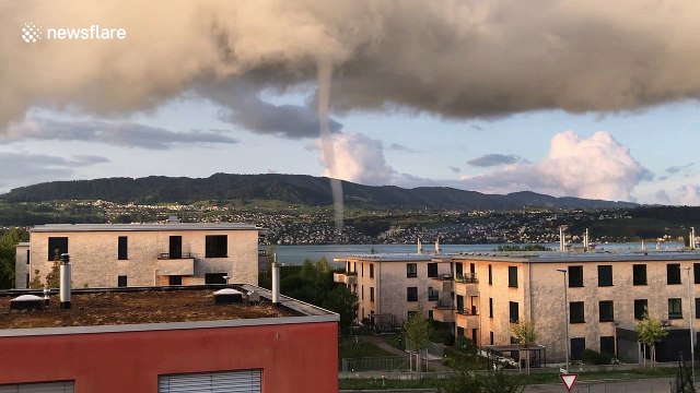 Stunning waterspout spotted over Lake Zurich in Switzerland