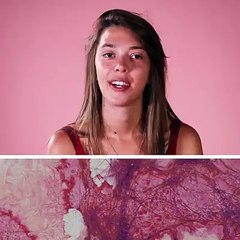 Valérie a décidé d'utiliser le sang de ses règles pour peindre son "auto-portrait".Elle explique pourquoi à FRAICHES ‍