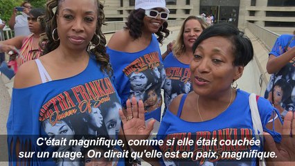 Les fans d'Aretha Franklin disent adieu à la "Reine de la Soul"