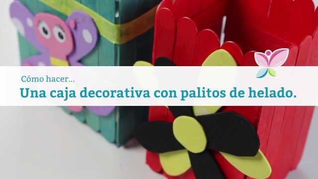 Cómo hacer una caja decorativa con palitos de helado