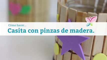 Cómo hacer casita con pinzas de madera