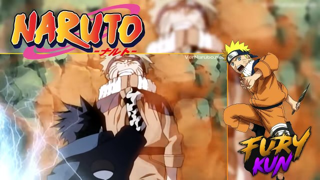 Sasuke Atraviesa a Naruto con su Chidori, Sasuke ve el Poder del Kyubi, -NARUTO