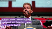 Nick Saban Quiet On Alabama’s Starting Quarterback