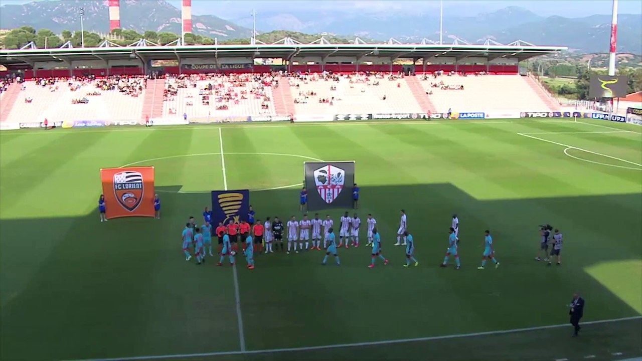 Résumé AC Ajaccio - FC Lorient (0-1) Coupe de la Ligue T2 [2018-2019]
