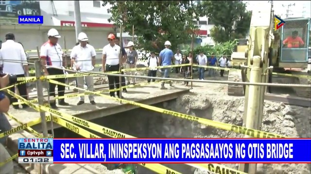 Sec. Villar, ininspeksyon ang pagsasaayos ng Otis Bridge