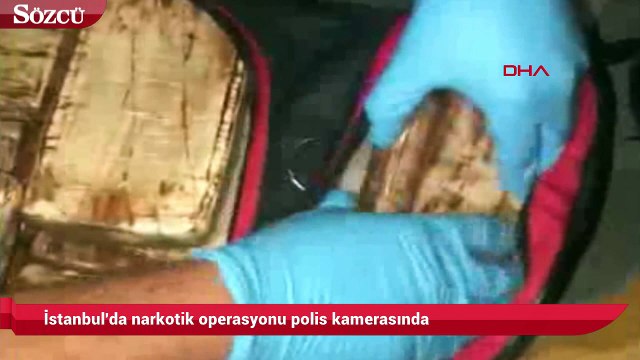 İstanbul'da narkotik operasyonu polis kamerasında
