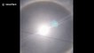 Incredible solar halo wows locals after it appears over Mexico's capital