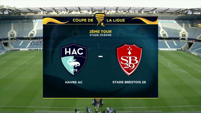 Résumé de HAC - Brest (3-3 / 6-5 tab) en Coupe de la Ligue