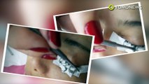 Kelopak mata wanita lengket karena lem setelah gagal eyelash extension - TomoNews