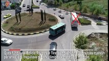 Report TV - Droni nuk fal parakalimet e gabuara, kap ‘mat’ autobusin tek rruga e Elbasanit