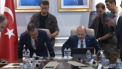 Bakan Soylu ile Bakan Kasapoğlu'ndan spor güvenliği toplantısı