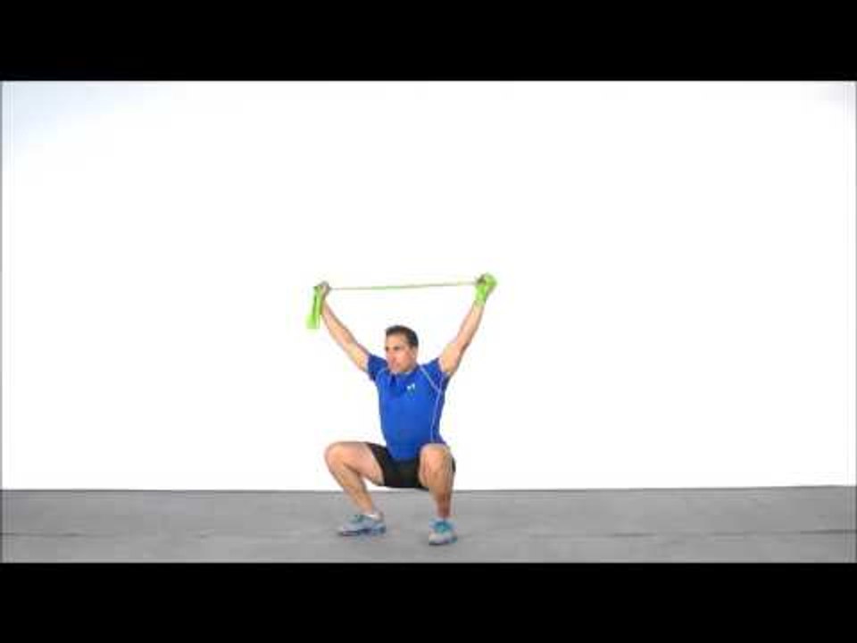 Sentadilla de arranque con banda elástica