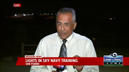 Navy Says Lights in Sky Over San Diego are Part of Training Exercise