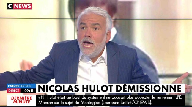 Énorme colère de Pascal Praud contre Nicolas Hulot - ZAPPING TÉLÉ DU 29/08/2018
