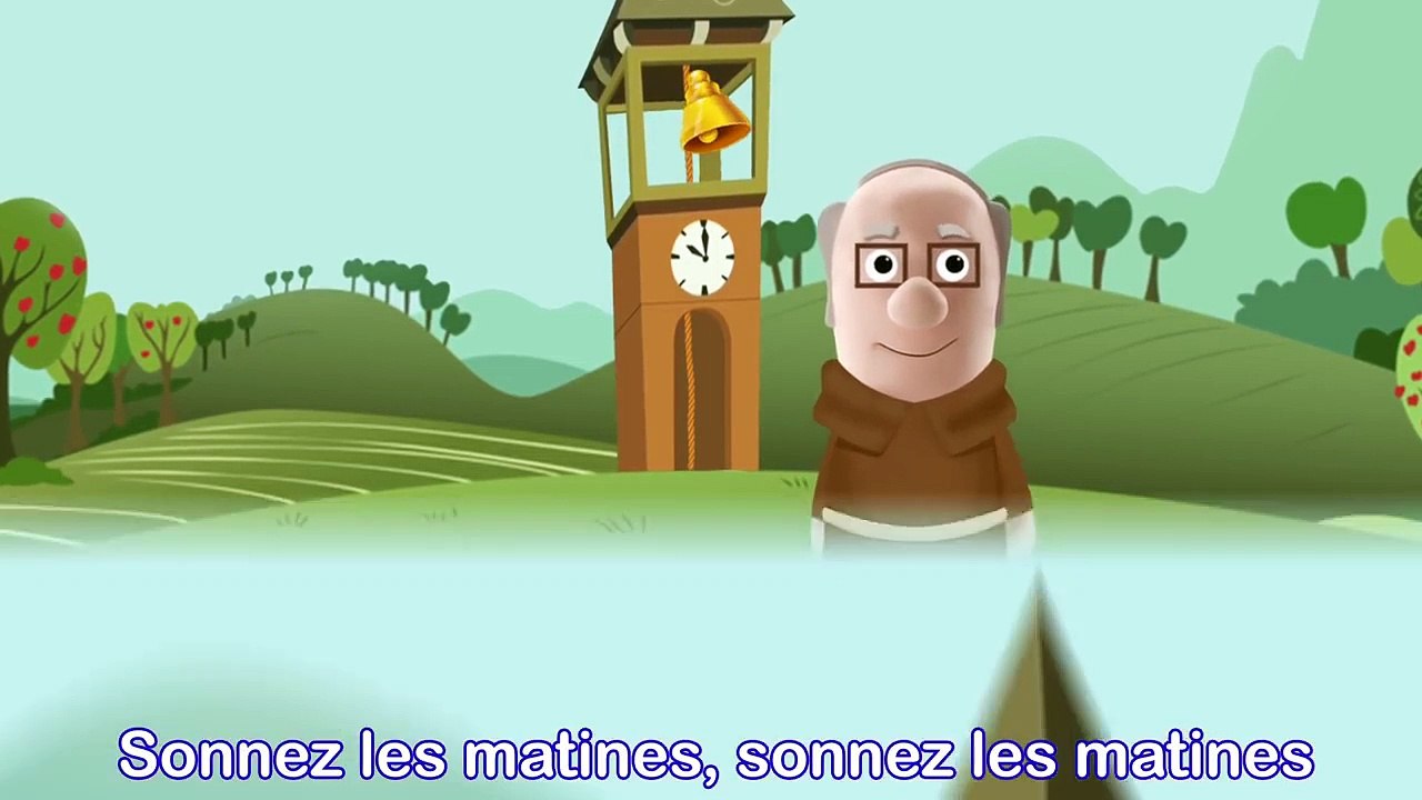 Chanson Française enfantine  Comptine  Frère Jacques (with Lyrics)