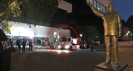 Almanya'da Tartışma Başlatmak Amacıyla Dikilen Erdoğan Heykeli Kaldırıldı