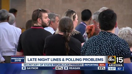 Arizona primary election: late-night lines and polling problems