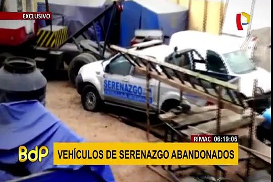 En el Rímac y VMT, patrulleros y motos de serenazgo se encuentran abandonados en depósitos