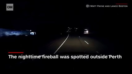 Watch as 'fireball' lights up Australia's sky