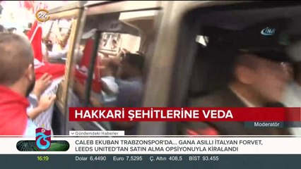 Hakkari şehitlerine veda