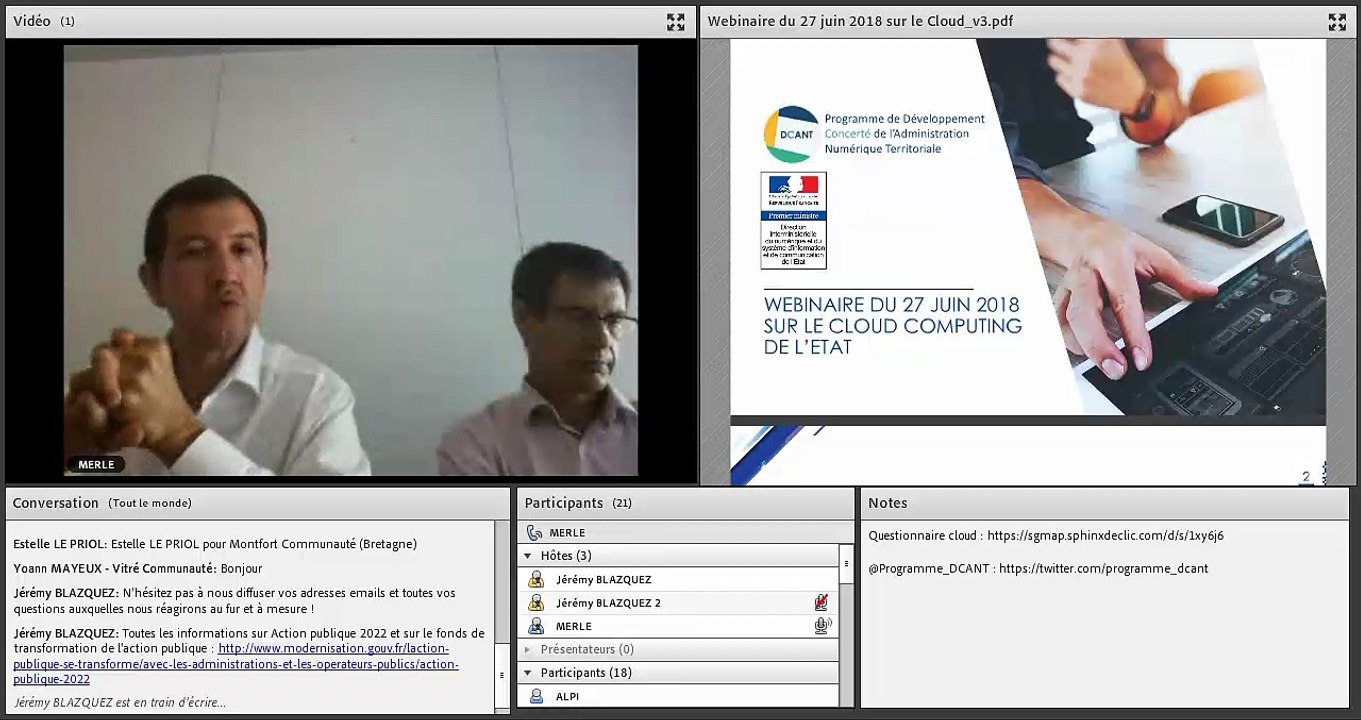 Webinaire DCANT #4 - Cloud computing : découvrez les orientations de l’État