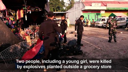 Philippines hunts bombers in deadly blast