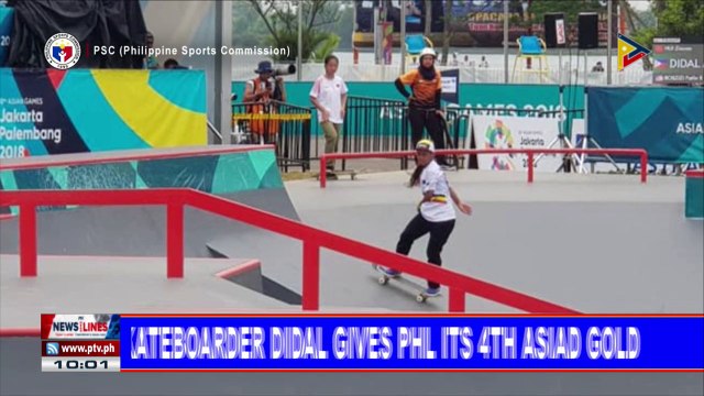 Skateboarder Didal gives PHL its 4th Asiad Gold