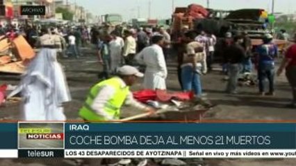 Coche bomba deja al menos 21 muertos en Irak