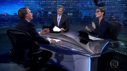 Jair Bolsonaro do PSL é entrevistado no Jornal Nacional