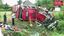 VIDEO. Colombiers (86) :  Trois pompiers blessés dans un accident spectaculaire de leur fourgon