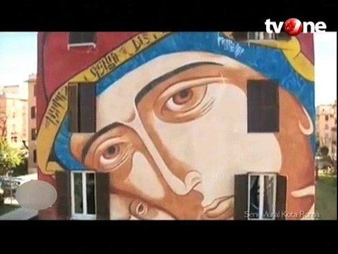Aksi Seniman Jalanan Percantik Wilayah Miskin di Roma