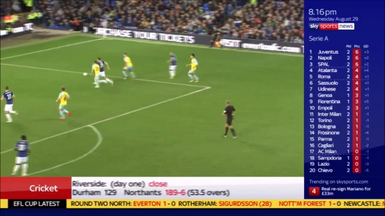Gylfi Sigurdsson goal - Everton 1-0 Rotherham
