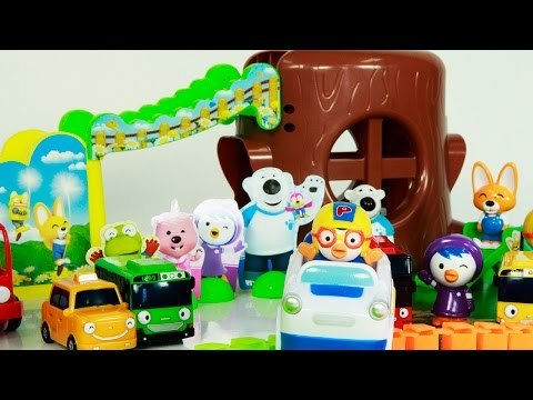 [작동] 뽀로로 구조대 & 뽀로로 엘리베이터 레일카 장난감 놀이 뽀로로 피규어 뽀로로 패티 루피 크롱 포비 에디 타요 라니 로기 누리 씨투 앨리스