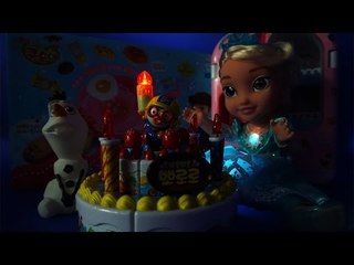 뽀로로 멜로디 생일케이크 & 겨울왕국 엘사, 올라프 & 콩순이 말하는 냉장고 & 콩순이 말하는 프라이팬 장난감 놀이