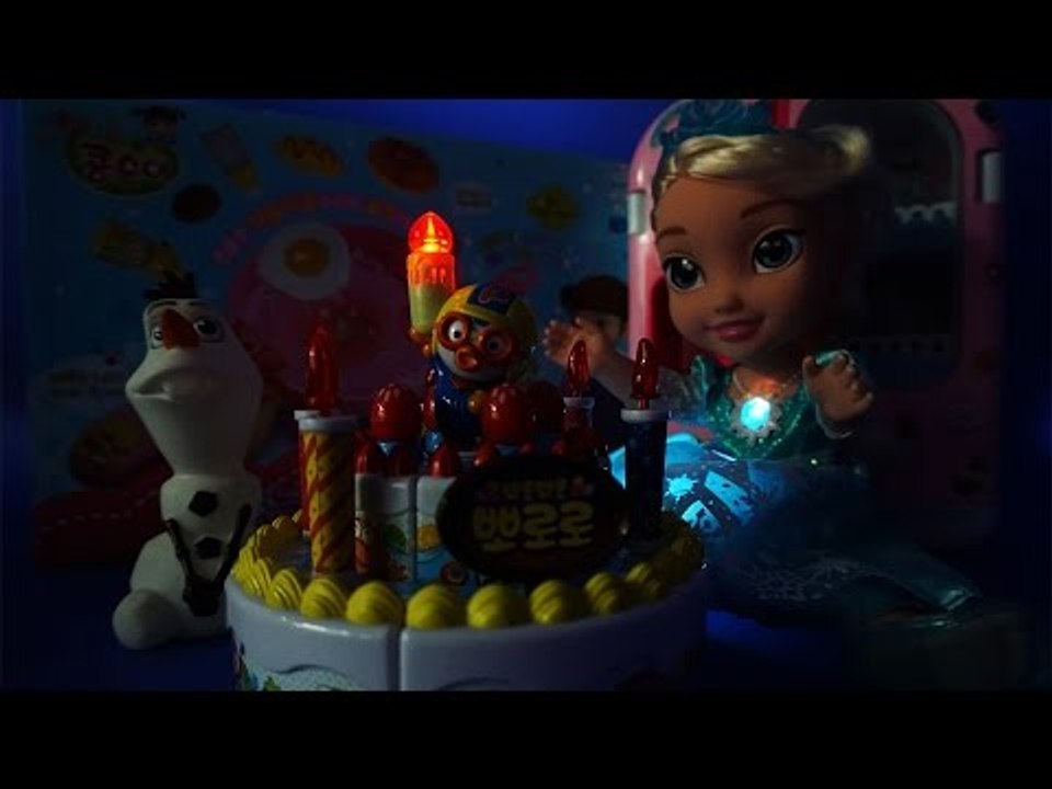 뽀로로 멜로디 생일케이크 & 겨울왕국 엘사, 올라프 & 콩순이 말하는 냉장고 & 콩순...