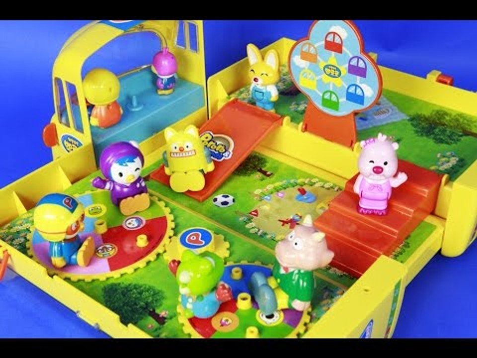 뽀로로 빠방 스쿨버스 개봉 & 뽀로로 놀이터 뽀로로자동차, 로디, 루피, 에디,크롱, 뽀로로, 패티, 포비 친구들