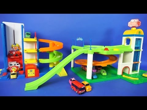 뽀로로 주차장 놀이 & 빙글빙글 타요 주차장 놀이 세트 플레이 Pororo Parking Tower & Tayo Parking PlaySet игрушка